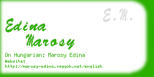 edina marosy business card